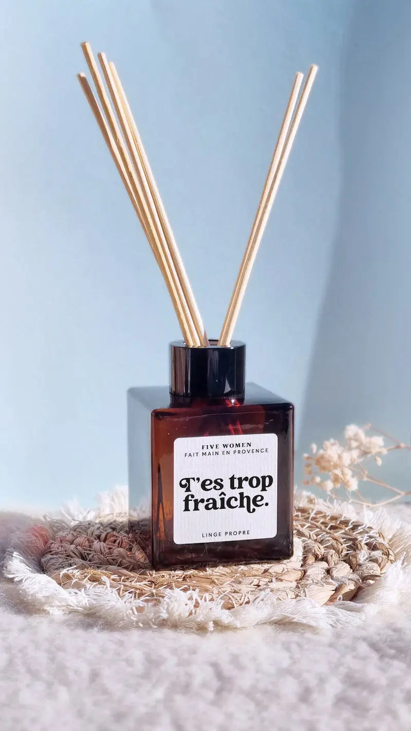 Diffuseur à bâtons 100ml "T'es trop fraîche." / Linge propre (9526965993811)