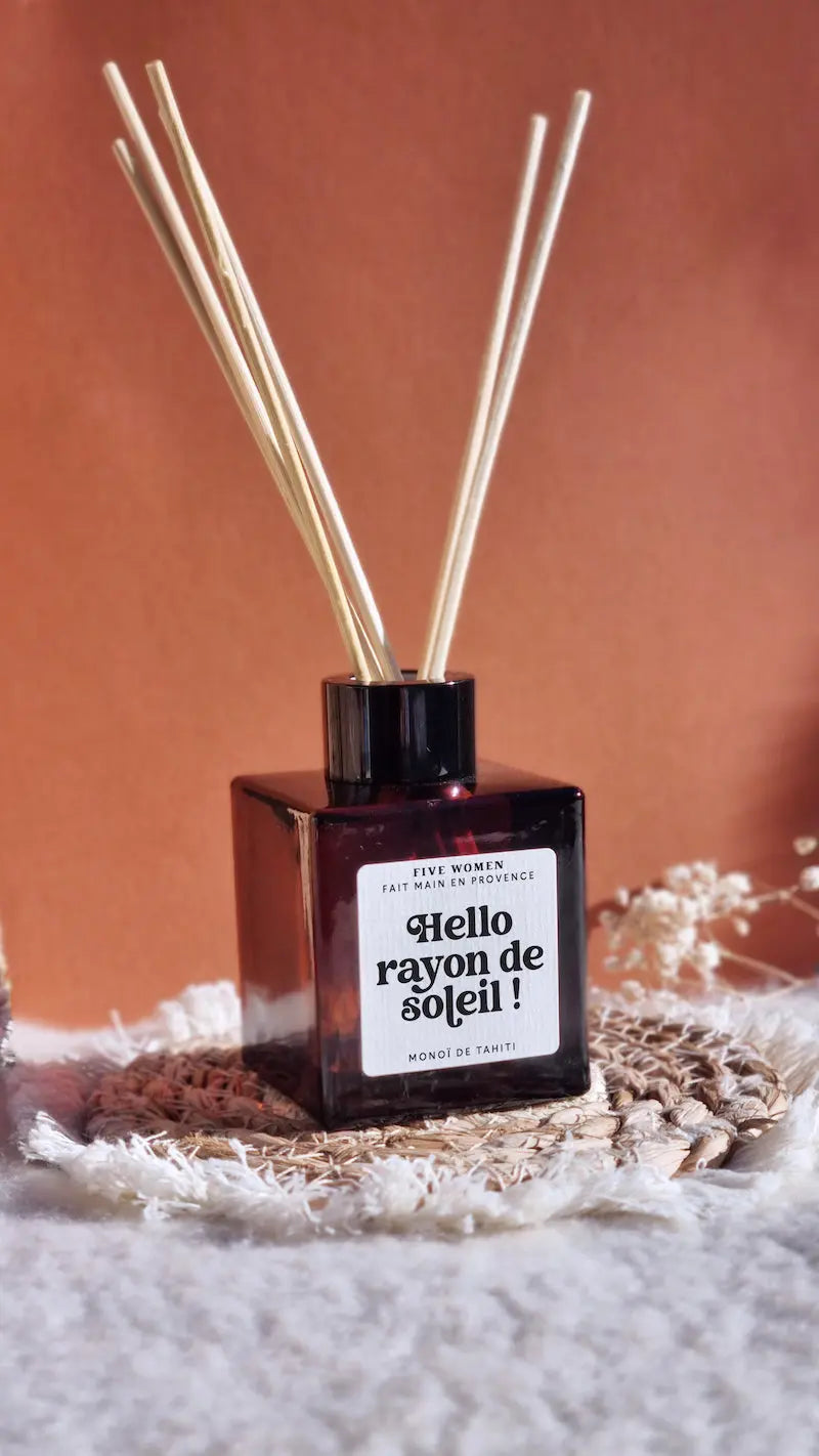 Diffuseur à bâtons 100ml "Hello rayon de soleil !" / Monoï de Tahiti (9526965961043)